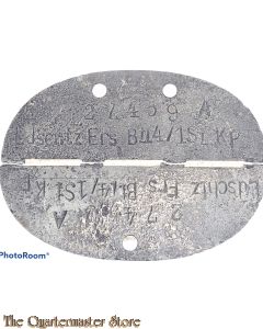 Erkennungsmarke Ldschtz Ers Batt 114/1St Kp (German WW1 dogtag Ldschtz Ers Batt 114/1St Kp)