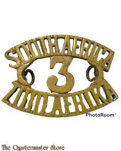 Shoulder title 3rd Infantry South Africa (brass)