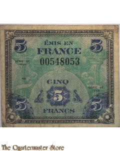 Invasion money 5 Francs 1944