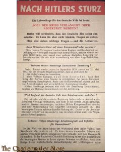 Flugblatt G.39 Nach Hitlers Sturz - soll der Krieg verlängert oder abgekürzt werden ? "