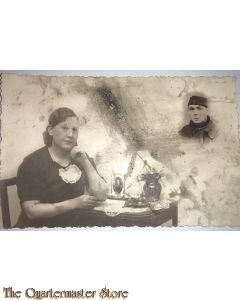 Belgium - Mil postcard 1914 wife thinking of soldier 