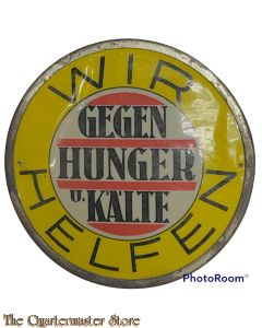 Türplakette Wir helfen gegen Hunger und Kalte (Door plaque We help against Hunger and Cold WhW)
