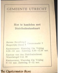 Bijlage Hoe te handelen met Distributiestamkaart , Gemeente Utrecht