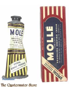 WWII US Armed Forces Issue Molle Shaving Cream (scheercreme)