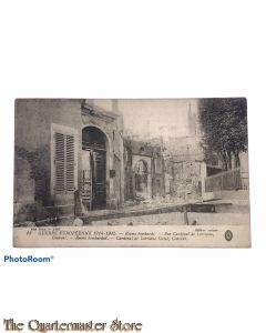 Postcard 1914-15 Reims bombarded. Convent, Cardinal de Lorainne street 