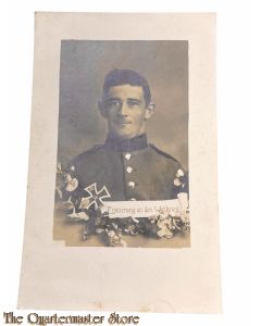 Studio Photo Deutsche Soldat  in uniform mit EK2 erinnerung an den Weltkrieg