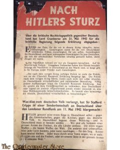 Flugblatt / Leaflet G.29, NACH HITLERS STURZ (After Hitler's Fall)
