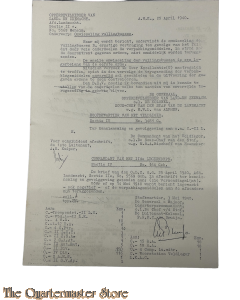 Brief Opperbevelhebber de Land- en Zeemacht afd Landmacht sectie IIe Omwisseling (Mortier) Vullingbussen B. 25 april / 8 Mei 1940