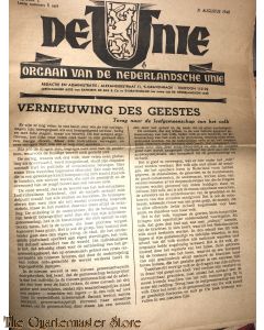 Krant de Unie no 2,  31 augustus 1940