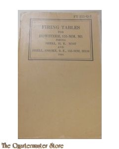 FT 155 Q2  Manual Firing tables  1944