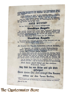 Flugblatt / Leaflet Unnütze Hoffnungen! Unnütze Angst!