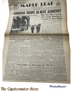 Newspaper, The Maple Leaf , for Canadian forces Vol 3 no 89, July 7. 1945