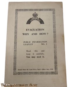 Evacuation Why and How? 1939  Public information leaflet No 3