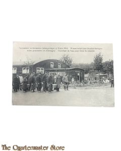 (Feld)postkarte 1914-18 Verbundete im Deutschen Gefangenen lager in Wahn 1914, Wasserholen zum Geschirr-reiningen
