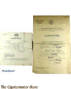 2x Landstorm documenten 1903/1919 gemeente ZUILEN 