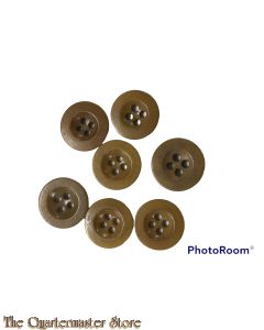 WW2 7 brown Plastic buttons for Denim battledress blouse 