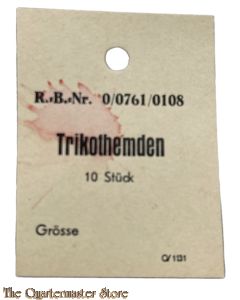 WK2 Etikett 10 Trikothemden (Label WW2 Shirts)