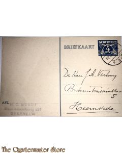 Briefkaart 1942 met 4 cent postzegel