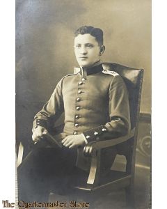 Feld Postkarte 1914-18 Studio Photo Unteroffiziere in Paraderock 22 Inf Regt 