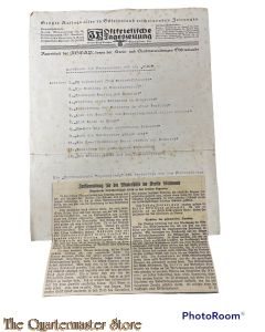 Brief Ostfriesische Tageszeitung Aufnahmen der Fettsammlung fur J.B.V Winterhilfswerk