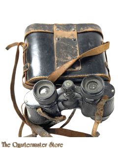 France - Pair of binoculars LUMINOR 12 x 40 + original case in leather, WW2