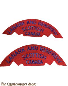 Shoulder flashes Lanark and Renfrew Scottish Regiment of Canada , 4th Canadian Division