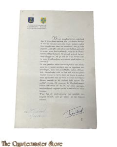 Oorkonde terugkerende soldaten 1950
