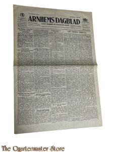 Krant Arnhems dagblad vrijdag 17 mei 1945