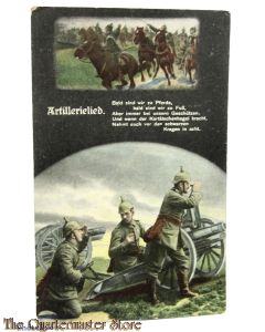 AnsichtsKarte (Mil. Postcard) Patriotic 1914  Artillerie Lied