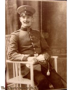 Photo Studioportret Officier 1914 mit sabel
