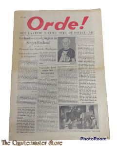 Krant NSB  Orde , het laatste nieuws over de sovjet-unie