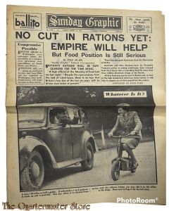 Newspaper , Sunday Graphic no 1,586 Sunday August 26 1945