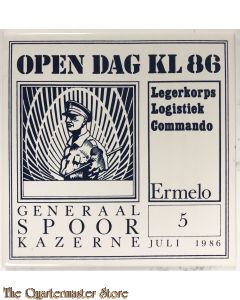 Keramische tegel KL open dag 5 juli 1986 , Generaal Spoor Kazerne Ermelo