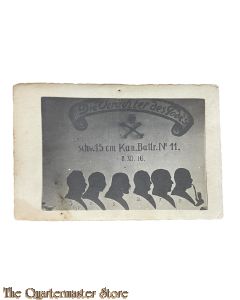 Photo 1916 Schw. 15cm Kan. Battr. No.11 Die verachter des Todes 