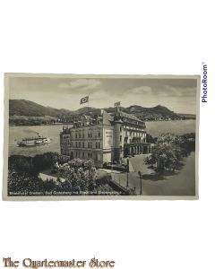 Postkarte 40-45 Rheinhotel Dreesen, Bad Godesberg mit Rhein und Siebengebirge