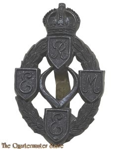 Cap badge Royal Mecanical and Mecanical Engineers R.E.M.E. (plastic)