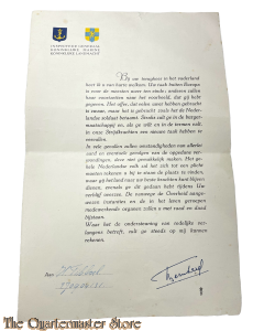 Dank document Ned Indië ganger 1946-50