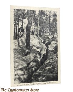 Feld Postkarte 1914-18 Auswerfen von Schutzengraben am Waldesrand