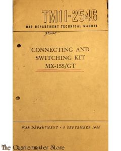 Manual TM 1-2546 Connecting and switching kit MX-155/GT  1944