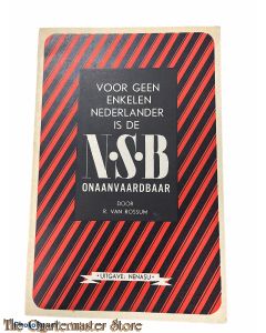 Brochure NSB Voor geen enkelen Nederlander is de NSB onaanvaardbaar