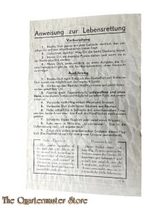 Flugblatt / Leaflet  CT.34 Anweisung zum Lebensrettung 