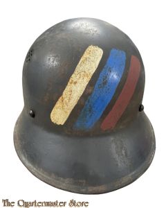 Czech Army M29 Combat Helmet German Type w/ Salt Shaker Vents Uprising 1945