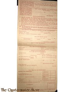 Aanvraagformulier voor een schoenenbon 1944