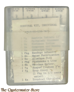 US Army Survival kit , individual 6545-00-478-6504