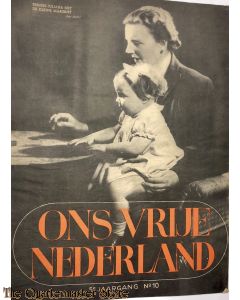 Ons vrije Nederland 1945 , Prinses Juliana met de kleine Margriet,  5e jrg no 10