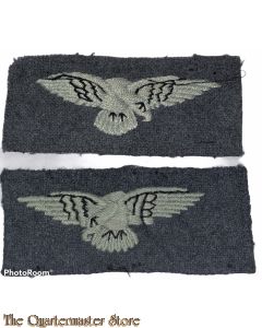 WW2 original opposite facing RAF eagle cloth badges