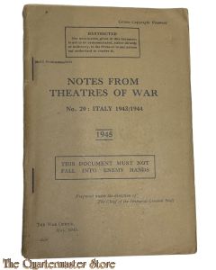 Notes from theatres of War no 20 Italy 1943/44