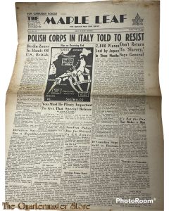 Newspaper, The Maple Leaf, for Canadian forces Vol 3, no 94,  13 july  1945