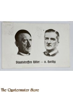Postkarte 40-45 Staatstreffen  Hitler - v. Horthy