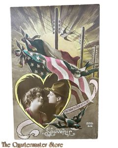 Postcard 1914-18 Souvenir Remebrance France/US